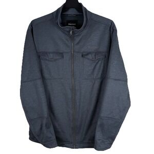 Marmot Hawkins Jacket Mens XXL Gray Fleece Full Zip Button Snap Pockets